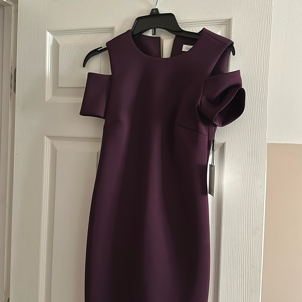 Calvin Klein purple midi dress